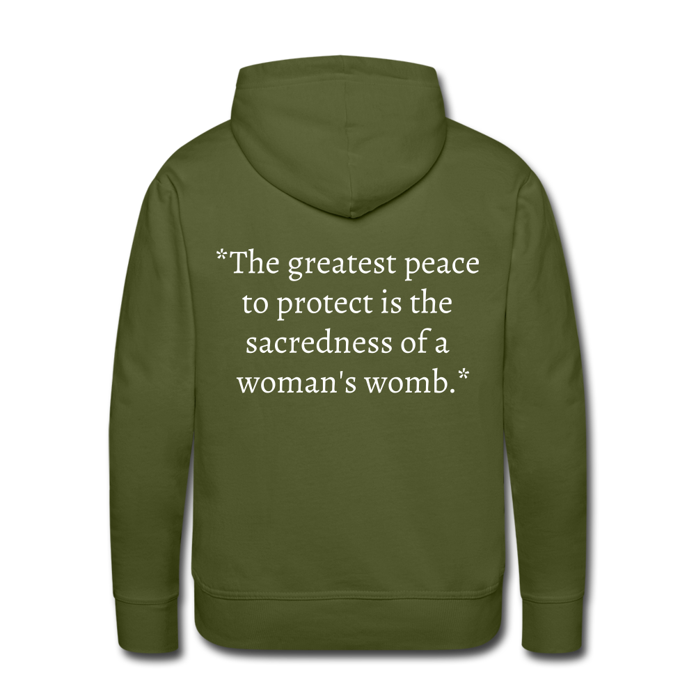 Protect Your Peace Premium Hoodie - White - olive green