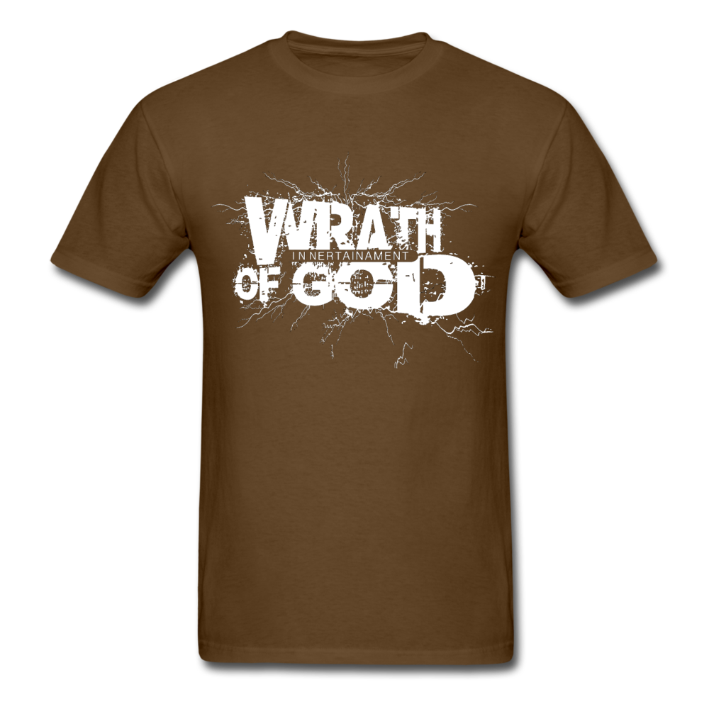 Wrath of God Unisex Tee -White Logo - brown