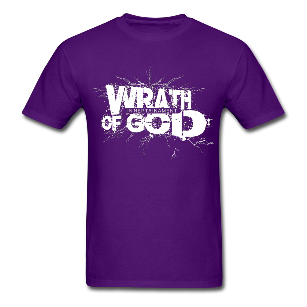 Wrath of God Unisex Tee -White Logo - purple