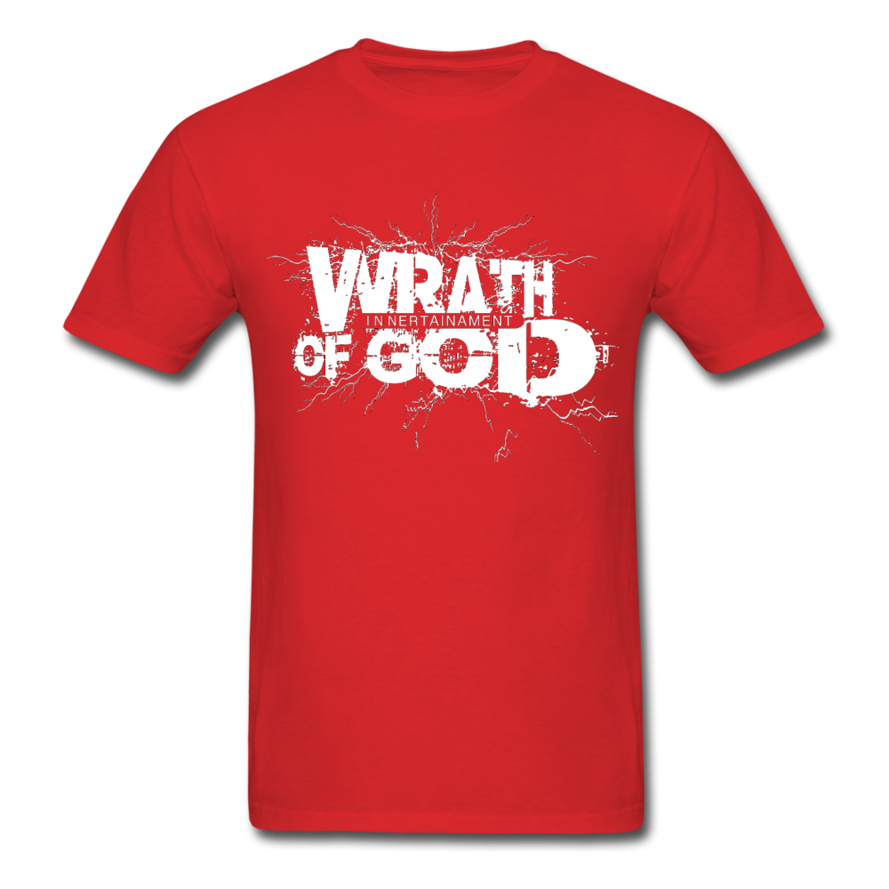 Wrath of God Unisex Tee -White Logo - red