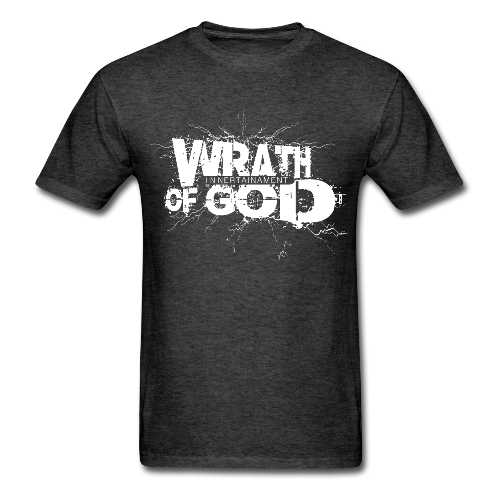 Wrath of God Unisex Tee -White Logo - heather black