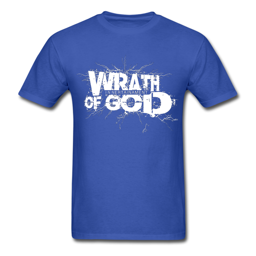 Wrath of God Unisex Tee -White Logo - royal blue