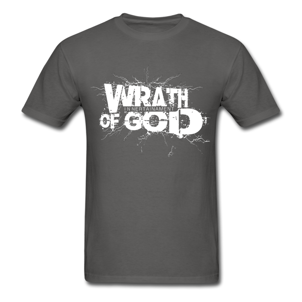 Wrath of God Unisex Tee -White Logo - charcoal