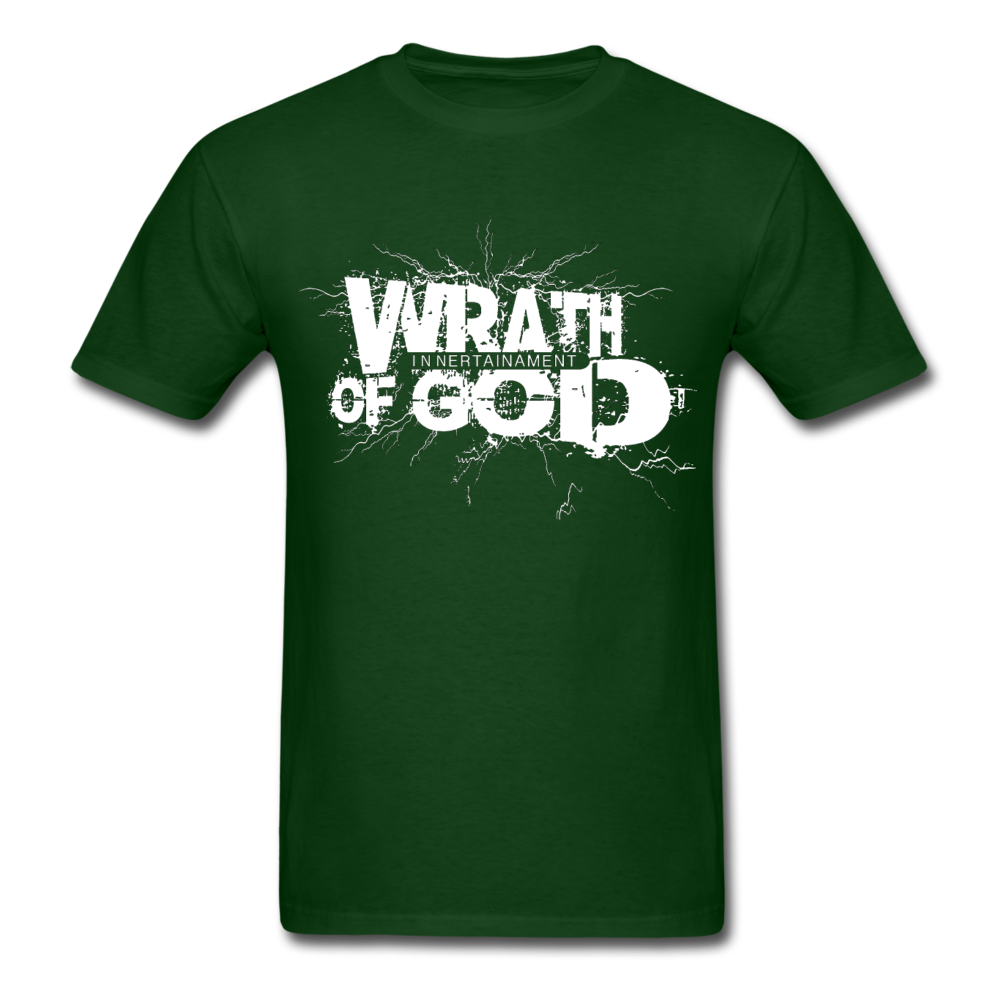 Wrath of God Unisex Tee -White Logo - forest green