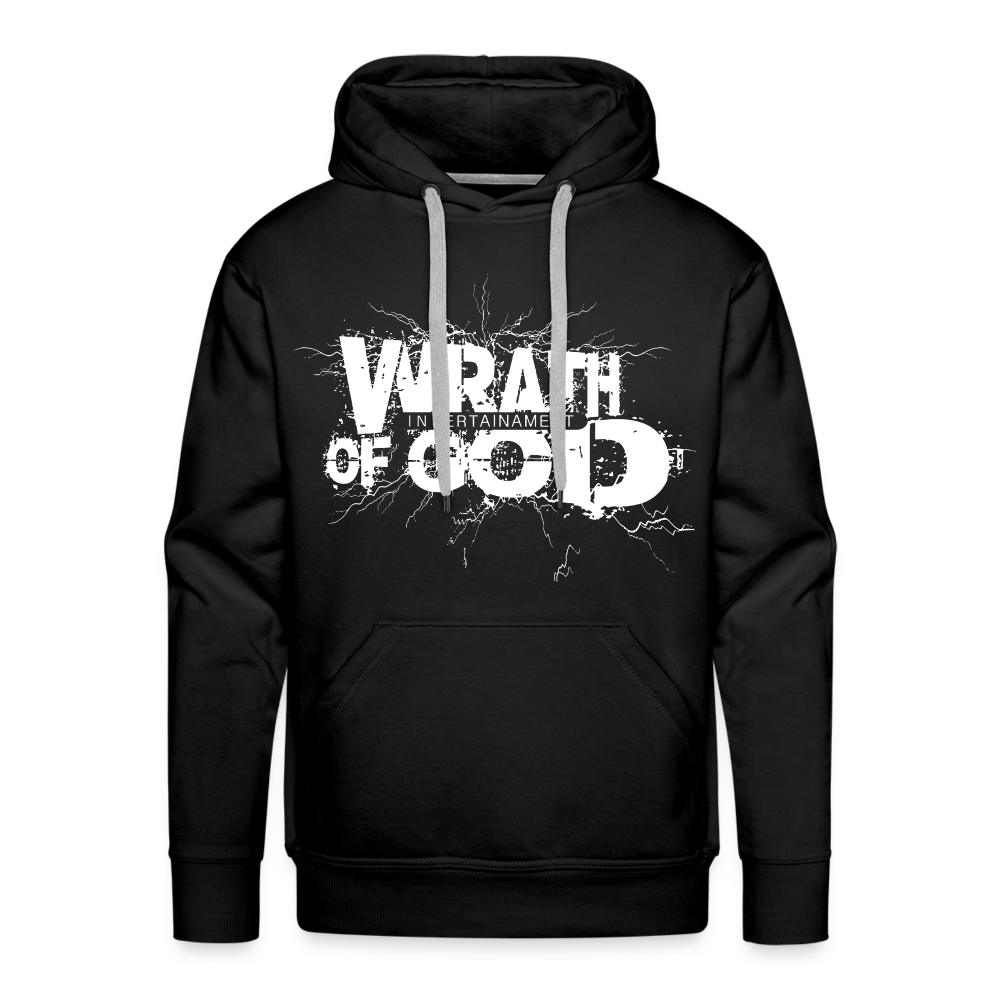 "Wrath of God" Premium Hoodie - White Logo - black